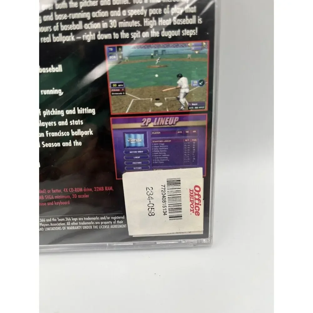 Microsoft PC Sealed Video Game 1999 High Heat Baseball Real Players NEW